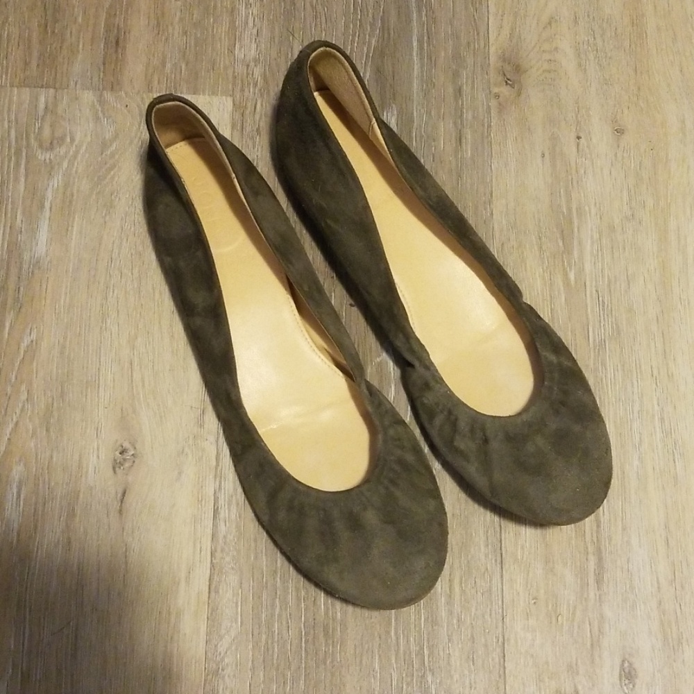 J Crew Suede Flats Size 10
